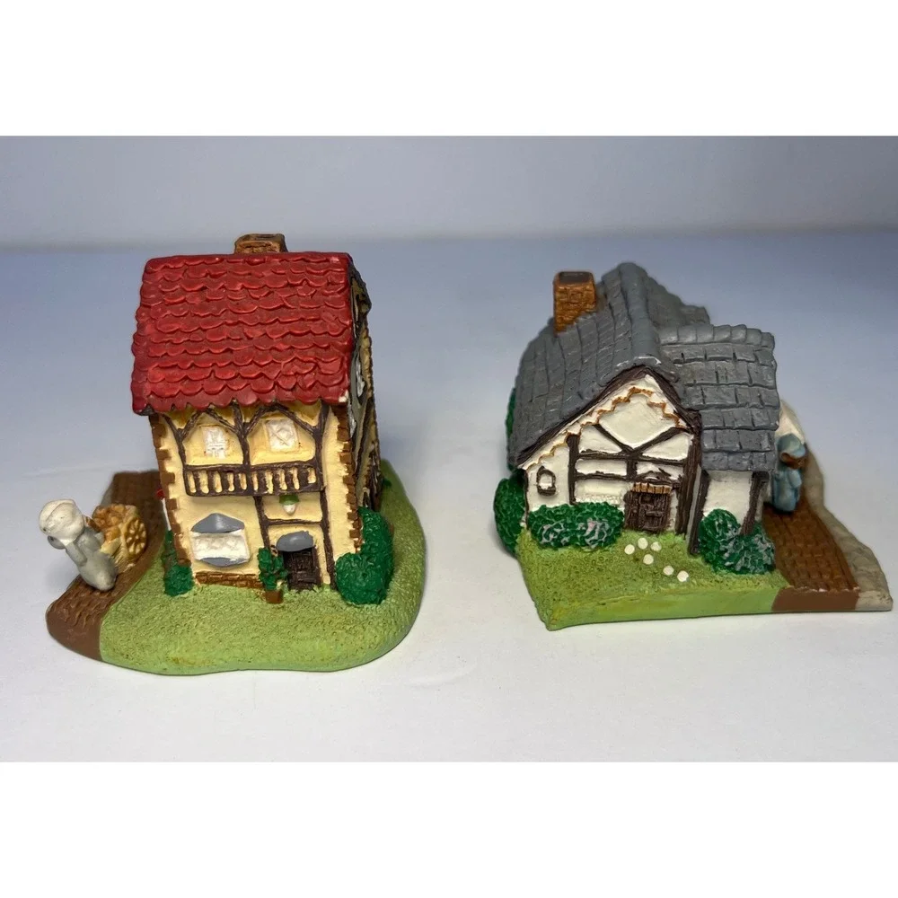 Vintage 1994 Avon Fine Collectibles Miniature Village Bakery Tailor Set